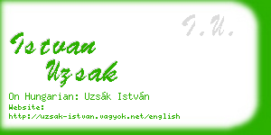 istvan uzsak business card